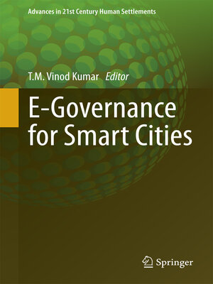 cover image of E-Governance for Smart Cities